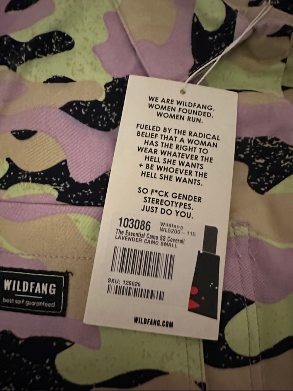 Wildfang Pastel ladies size S Camo Jumpsuit in Pink, Yellow, purple & Black NWT - Picture 7 of 9